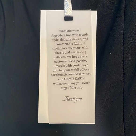 Black off the shoulders Grace Karin cocktail dress. Size L. NWT. - Picture 3 of 5